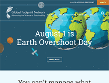 Tablet Screenshot of footprintnetwork.org